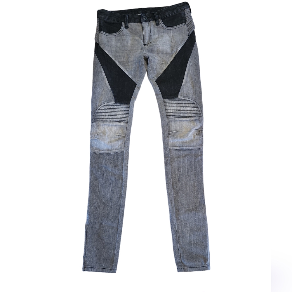 BCBGMaxAzria Two-Tone Skinny Jeans